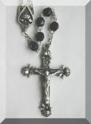 Memorial Tear Black Rosary