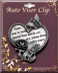 Message Visor Clip - for Sister