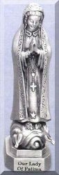 Our Lady of Fatima Pewter Statue