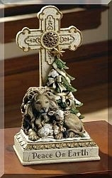 Table Cross with Lion and Lamb