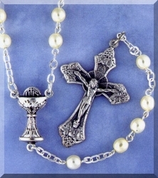 First Communion Rosary - White Rosaries