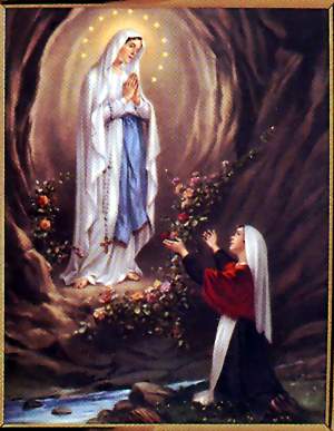 Our Lady of Lourdes Picture - Mary Picture - St Bernadette - Chapelgifts