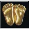 Precious Feet Pin - Gold Plated Finish
